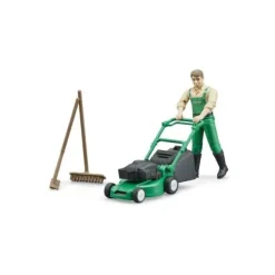 Bruder 62103 Figuur Tuinman met Grasmaaier Fashion