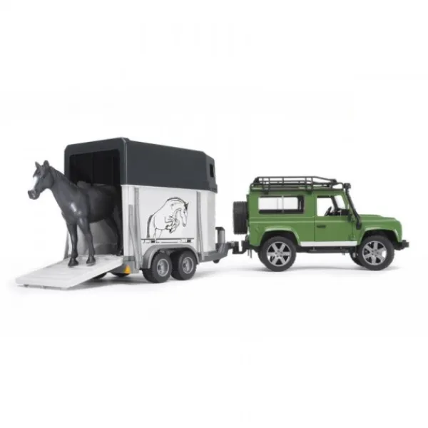 Bruder 2592 Jeep Landrover met Paardentrailer Sale