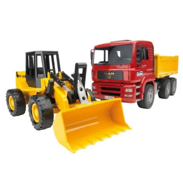 Bruder 2752 Man TGA kiepauto met gele shovel FR130 Fashion