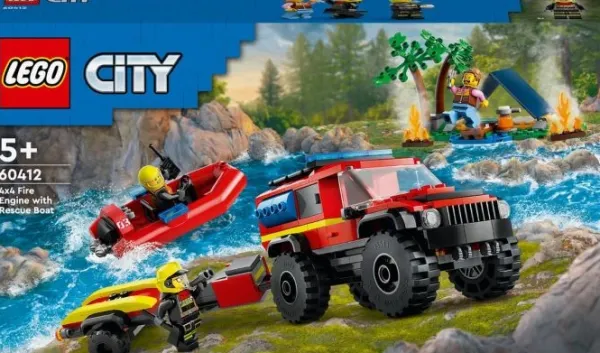 Lego 60412 City 4X4 Brandweerauto Met Reddingsboot Discount