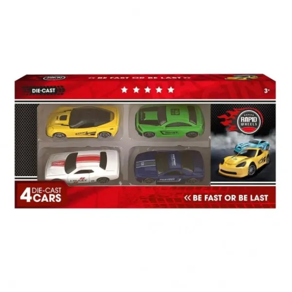 Rapid Wheels Auto Diecast 4 in Doos Best