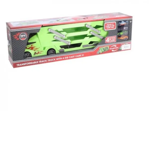 Rapid Wheels Autotransporter met 4 Auto's Hot