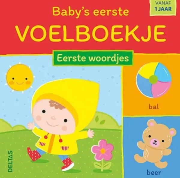 Deltas Baby's Eerste Voelboekje - Eerste Woordjes (1 jaar) Clearance