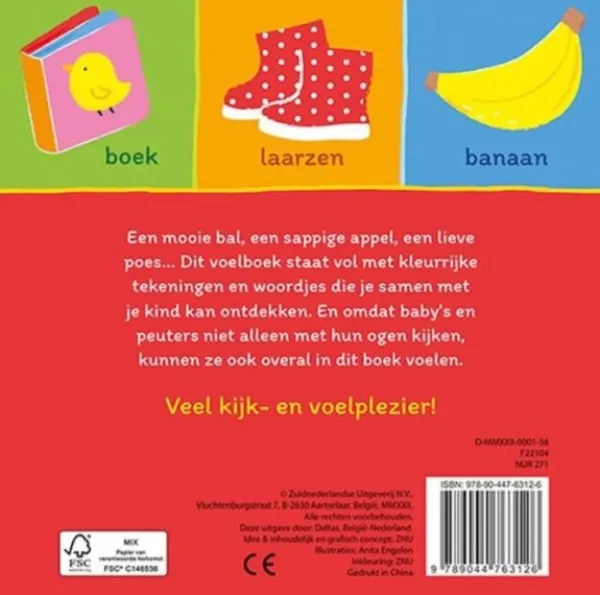 Deltas Baby's Eerste Voelboekje - Eerste Woordjes (1 jaar) Clearance