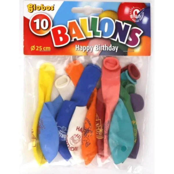 De Grote Speelgoedwinkel Ballon Happy Birthday 10 Stuks 25 Cm Clearance