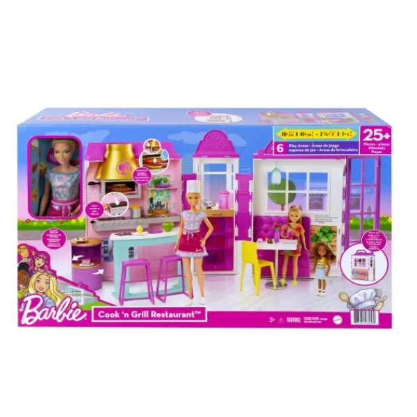 Mattel Barbie Cook 'n Grill Restaurant Doll And Playset Best