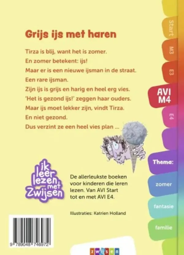 Zwijsen BOEK AVI M4 GRIJS IJS MET HAREN Clearance