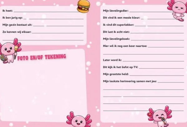 De Grote Speelgoedwinkel Boek Vriendenboek Axolotl voordelig online kopen? Fashion