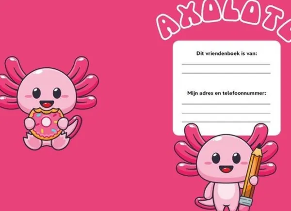 De Grote Speelgoedwinkel Boek Vriendenboek Axolotl voordelig online kopen? Fashion