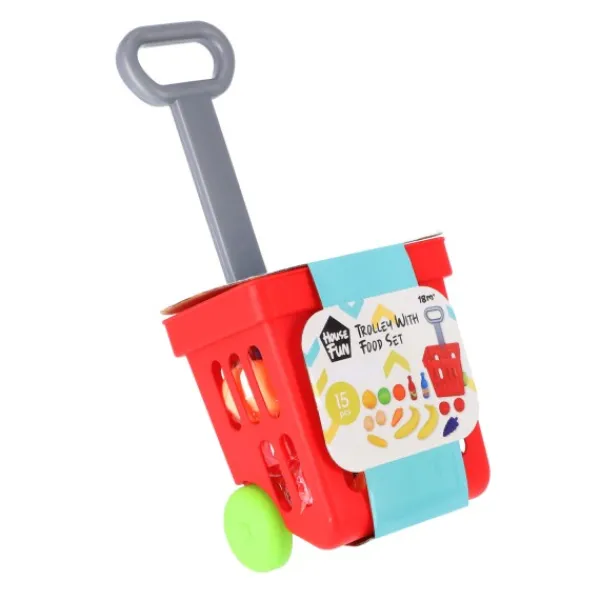 De Grote Speelgoedwinkel Boodschappentrolley 15 Delig voordelig online kopen? Discount