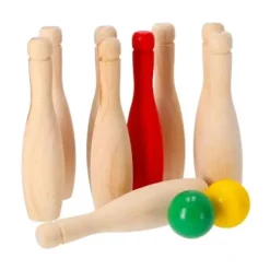 Alert Bowling Set Outdoor Hout Met Handig Opbergnet Best