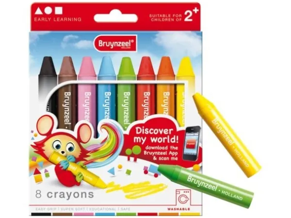 Bruynzeel Dikke Waskrijtjes 8 stuks Clearance