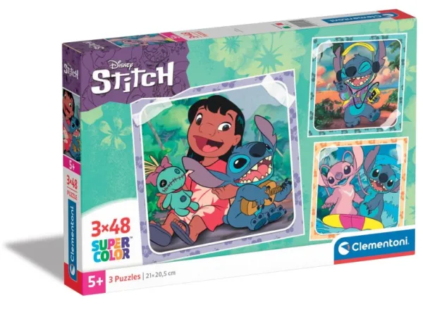 Clementoni Stitch Puzzel 3 X 48 Stukjes Hot