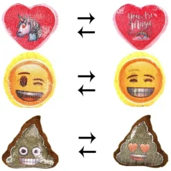 De Grote Speelgoedwinkel Emoji Shaped Sequin Kussen Sale