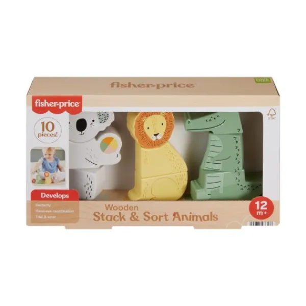 Fisher Price Hout Stapel Dieren Clearance