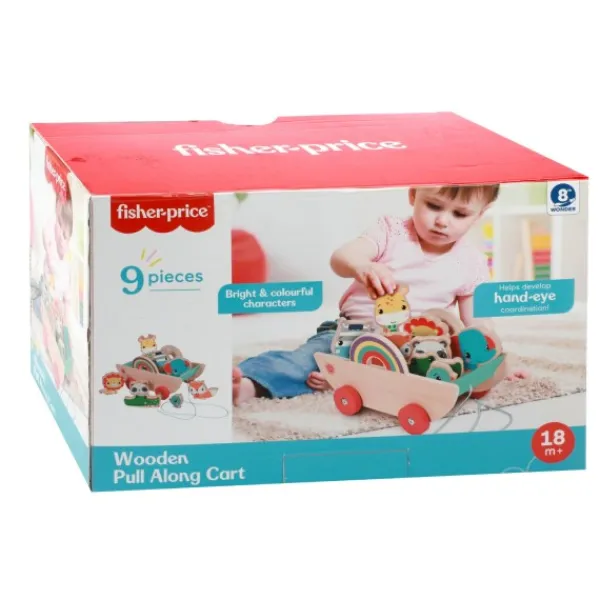 Fisher Price Houten Kar Pull Along Met Dieren Fashion