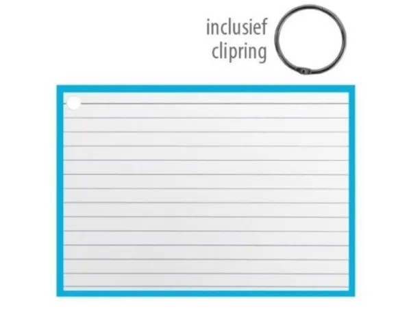 Verhaak Flashcards 14.8x10.5cm Blauw voordelig online kopen? Clearance