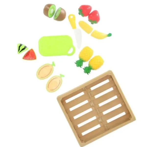 De Grote Speelgoedwinkel Fruit Snijset Met Klittenband In Kist Fashion