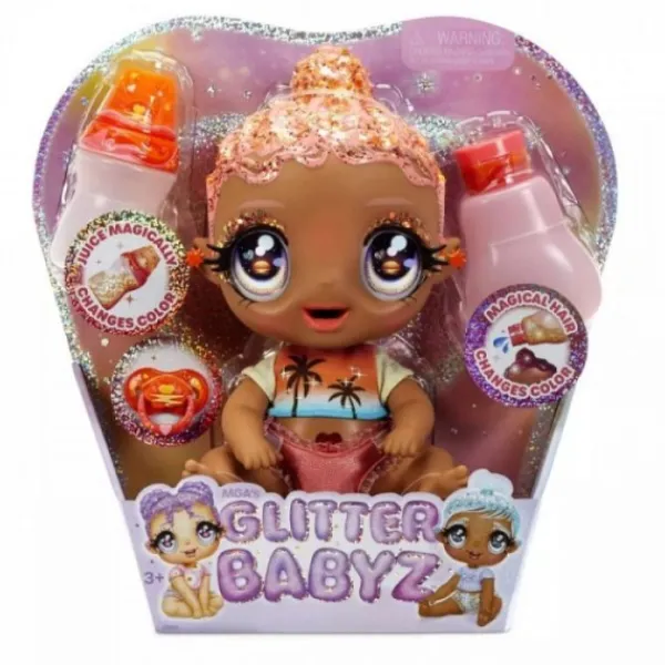MGA Glitter Babyz Solana Sunburst Coral Pink Online