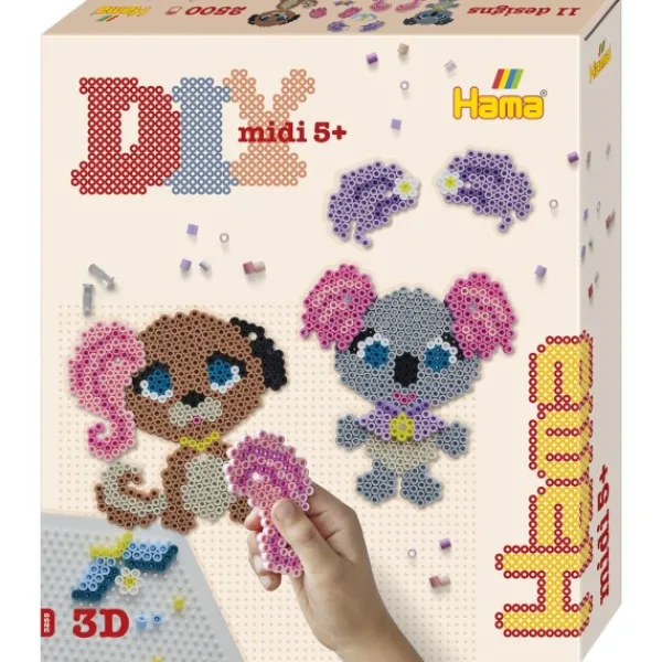 Hama Strijkkralen 2500 Stuks 3d Dieren Salon Hot