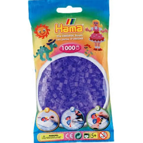 Hama Strijkkralen lila transparant 1000 stuks (74) Outlet