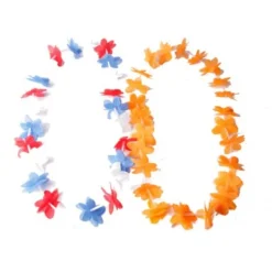 De Grote Speelgoedwinkel Hawaiiketting Oranje of Rood Wit Blauw New