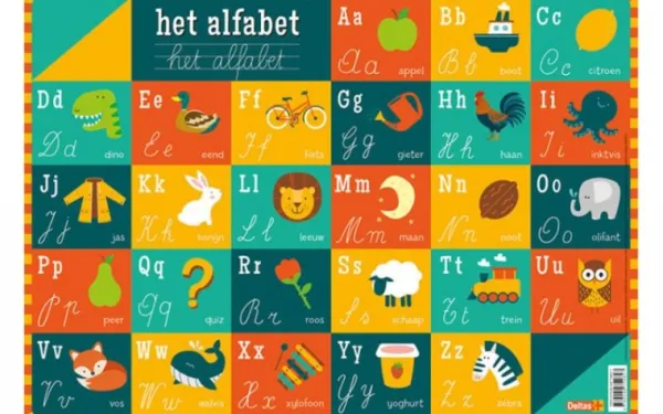 Deltas Het Alfabet - Educatieve Onderlegger Outlet