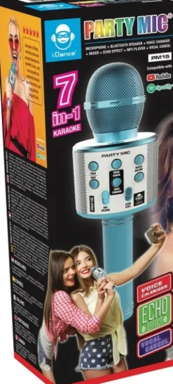 iDance Bluetooth Party Microfoon Blauw Outlet