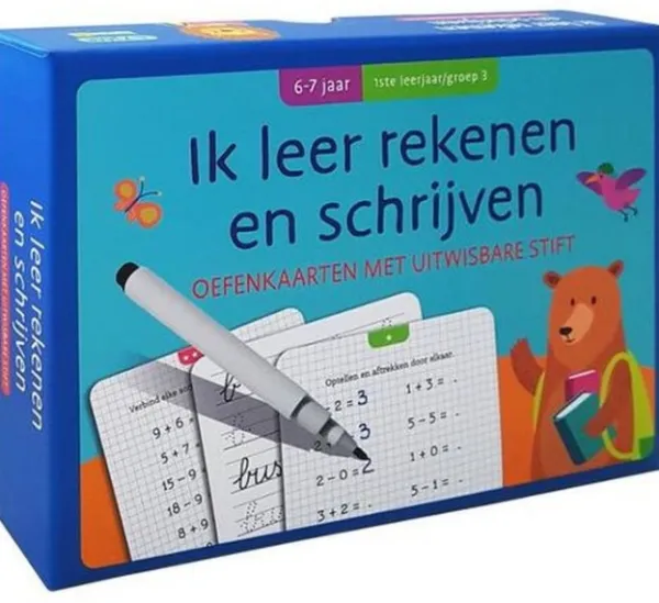 Deltas Ik Leer Rekenen En Schrijven Oefenkaarten Uitwisbare Stift (6-7 jaar) Clearance