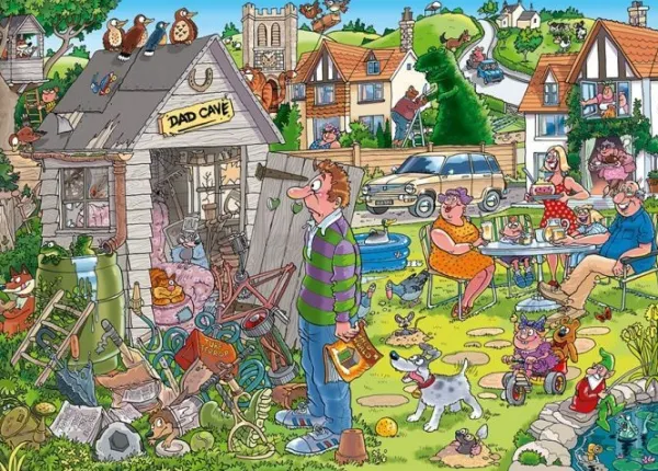 Jumbo Puzzel Wasgij 28 Mancave Van Pa! 1000 Stukjes Online