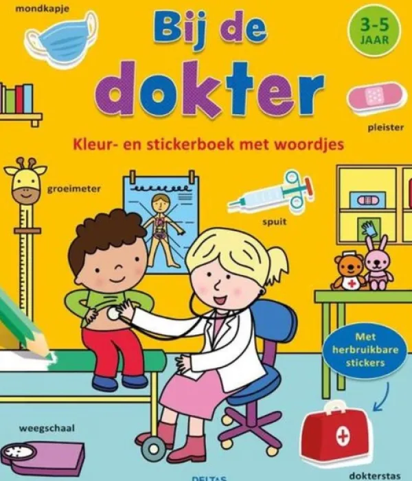Deltas Kleur- En Stickerboek Met Woordjes - Bij De Dokter (3-5 jaar) Fashion