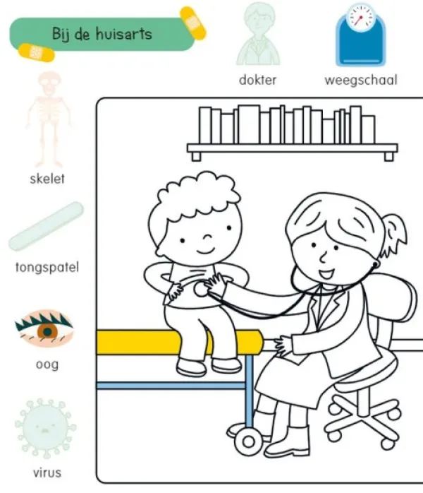 Deltas Kleur- En Stickerboek Met Woordjes - Bij De Dokter (3-5 jaar) Fashion