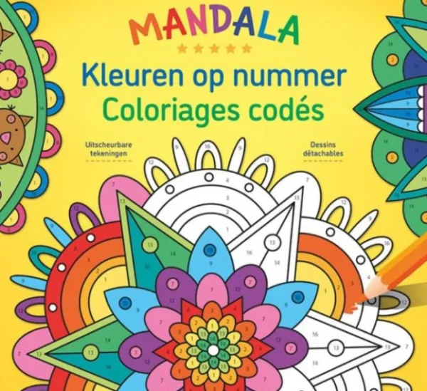 Deltas Kleurboek Mandala: Kleuren Op Nummer Hot