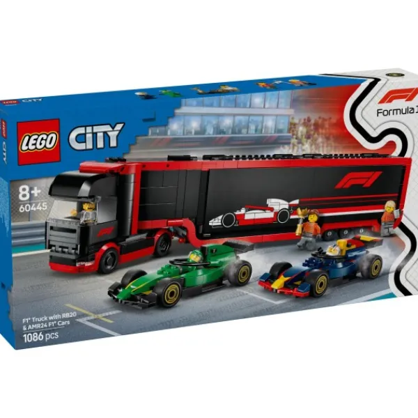 Lego 60445 City F1 Truck Met Rb20 En Amr24 F1 Auto's Fashion