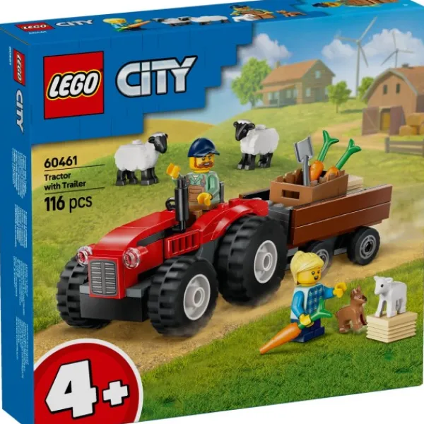 Lego 60461 City Great Vehicles Rode Tractor Met Aanhanger Outlet