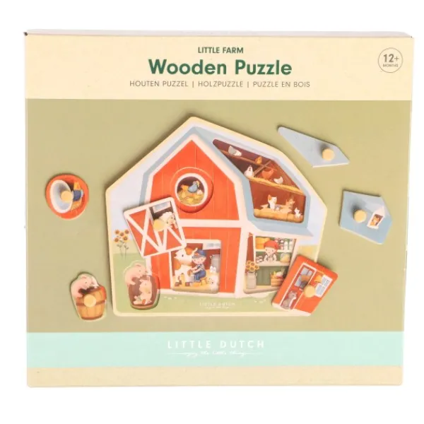 Little Dutch Little Farm Houten Puzzel Discount