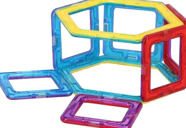 De Grote Speelgoedwinkel Magnetische Tegels Diverse Vormen 40 Delig 5,5 CM Discount