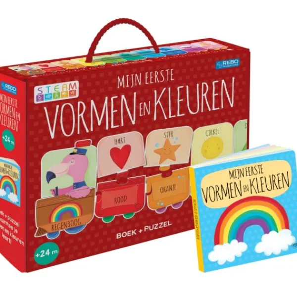 De Grote Speelgoedwinkel Mijn Eerste Vormen En Kleuren Puzzeltrein + Boek Fashion