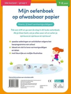 Deltas Mijn Oefenboek Afwasbaar Papier Tafels Van Vermeningvuldig (7-8 jaar) Discount