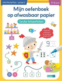 Deltas Mijn Oefenboek Op Afwasbaar Papier Leuke Telspelletjes (5-6) New