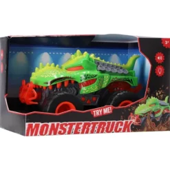 De Grote Speelgoedwinkel Monstertruck Dino Blauw Met Licht En Geluid Online