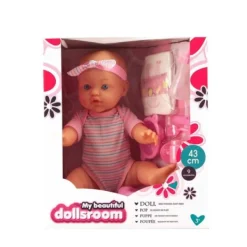 My Beautiful Dolls Room My Beautiful Dollsroom Pop 43Cm Drink en Plas met 9 Accessoires Sale