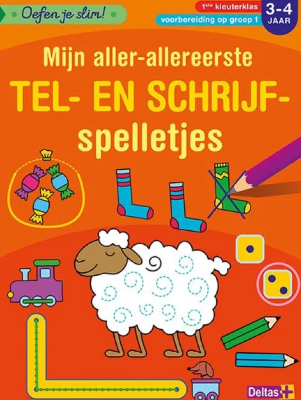 Deltas Oefen je slim! mijn aller-allereerste tel en schrijfspelletjes 3-4jaar Outlet