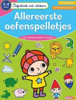 Deltas Oefenboek Met Stickers Allereerste Oefenspelletjes (3-4 Jaar) Hot
