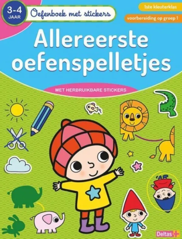 Deltas Oefenboek Met Stickers Allereerste Oefenspelletjes (3-4 Jaar) Hot