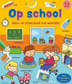 Deltas Op School Kleur En Stickerboek Met Woordjes (3-5 jaar) Discount