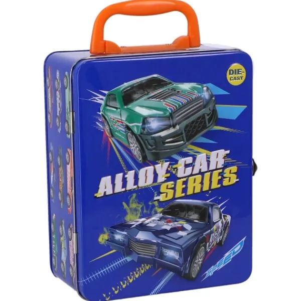 Dickie Opbergbox Metaal Met 2 Diecast Freewheel Auto's Sale
