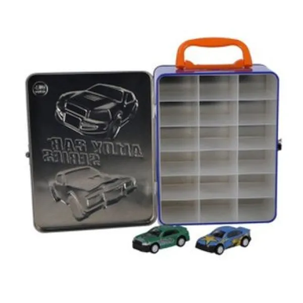 Dickie Opbergbox Metaal Met 2 Diecast Freewheel Auto's Sale