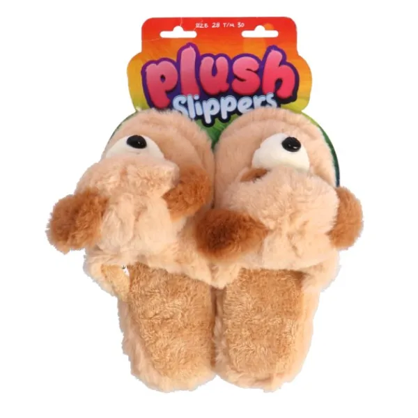 De Grote Speelgoedwinkel Pantoffels pluche hond kids maat 28-30 Clearance
