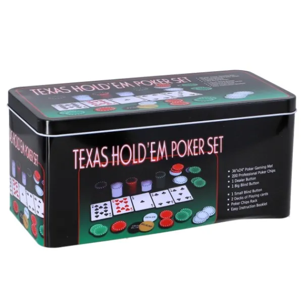 De Grote Speelgoedwinkel Pokerset In Blik 200 Delig Fashion